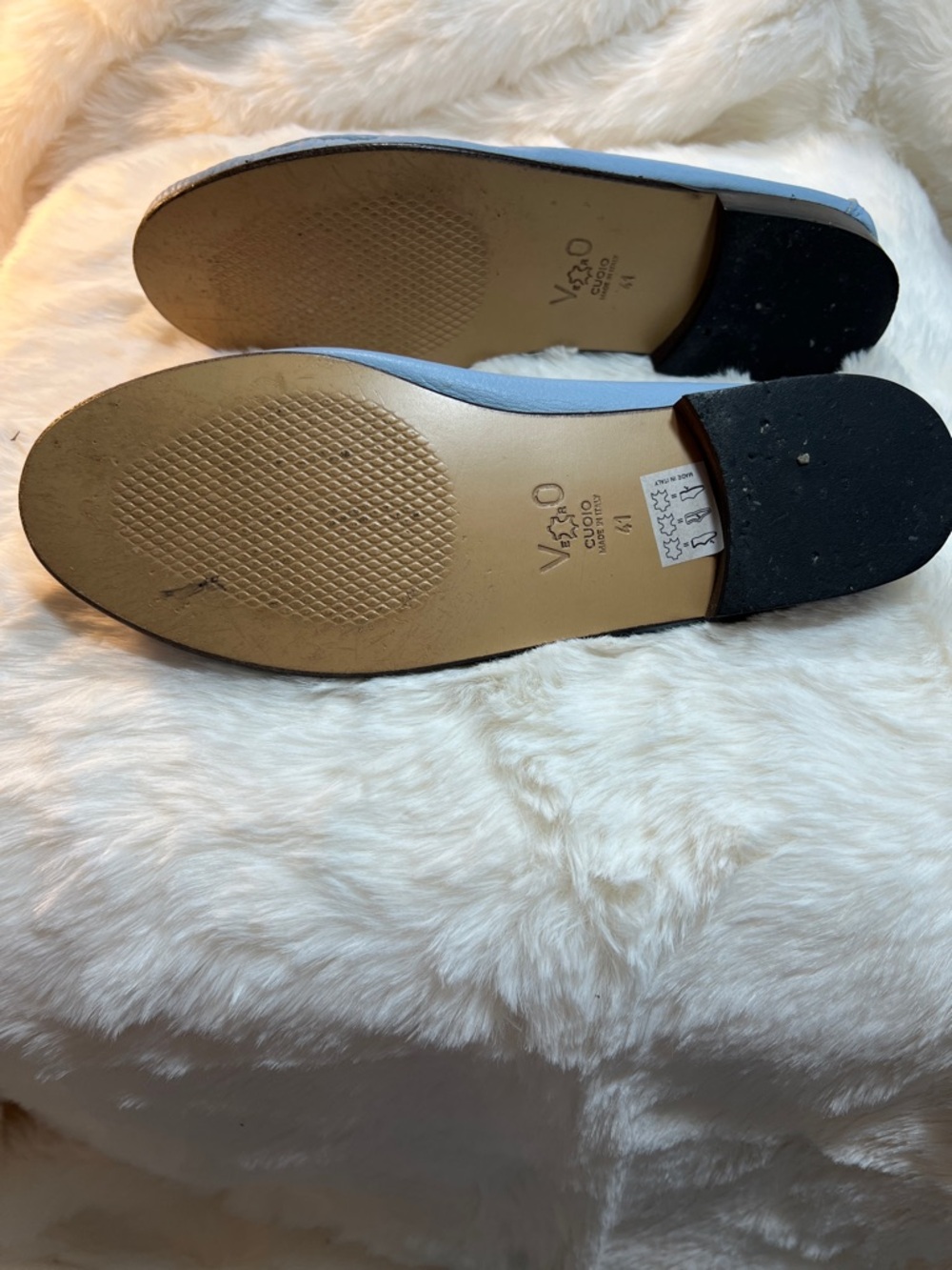 Italian Leather Penny Loafers in Light Blue - Picture 11 of 11